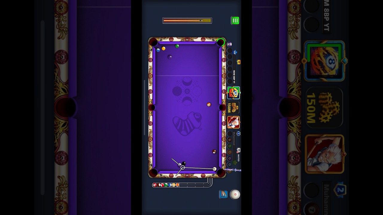 8 Ball Pool Lucky kiss shot 😱 