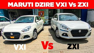 MARUTI DZIRE VXI vs ZXI COMPARISON  PRICE & FEATURES!Helps you in choosing Best Variant ?