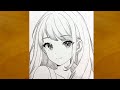 Anime Sketch | How to Draw a Beautiful Anime Girl Step by Step