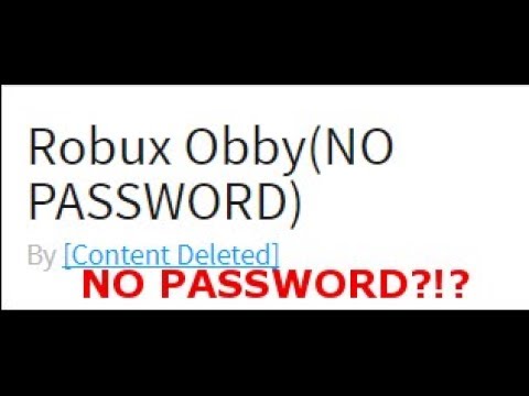 Will This Obby Will Get You Free Robux Without Password Or Is It A