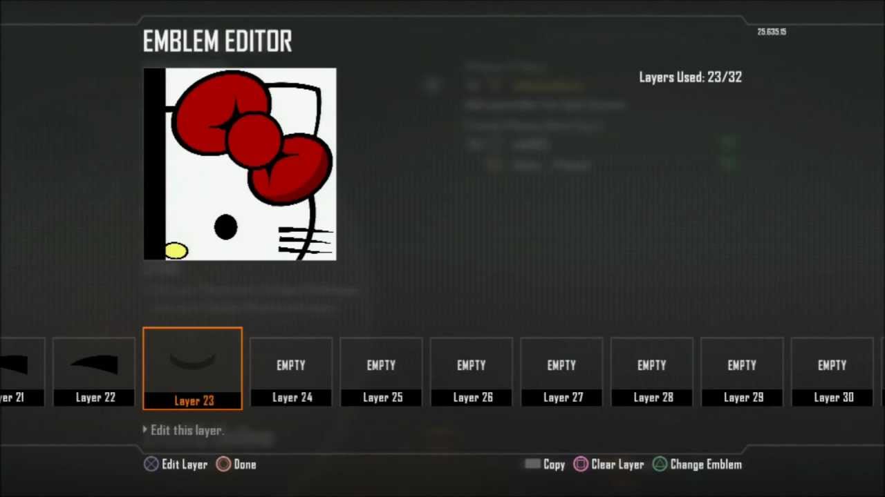 Black Ops 2 : Hello Kitty Emblem Tutorial. [Read Description] - YouTube