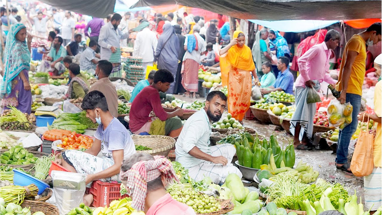 Open Village Market in Bangladesh Vegetables Market Kacha Bazar