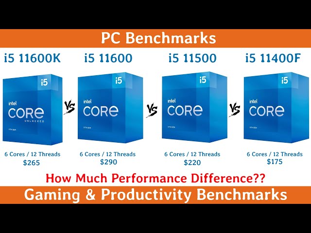 4 Intel i5 11th Gen CPUs Tested (i5 11600K vs i5 11600 vs i5 11500 vs i5 11400F)