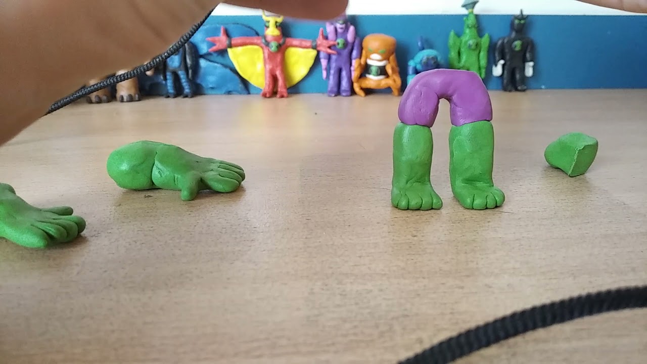 как сделать Халка из пластилина