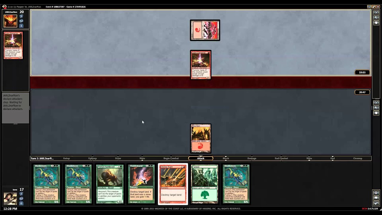 Pauper RG Land Destruction vs Burn YouTube