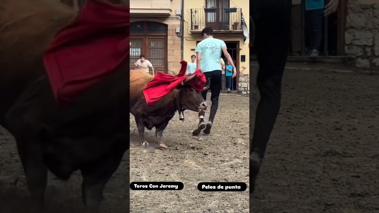 ¡¡Casi se le complica al chaval con el quiebro!! 😮🐃