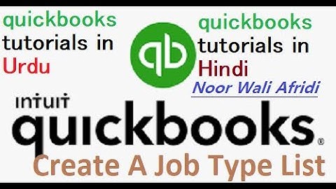 quickbooks tutorial in Hindi/Urdu | Create a Job type list in quickbooks | digiskills | qbo 88