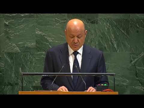 كلمة رئيس مجلس القيادة الرئاسي في اليمن رشاد محمد العليمي أمام الجمعية العامة للأمم المتحدة