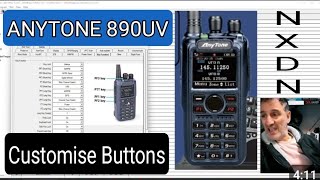 Anytone 890 UV Customise Buttons 