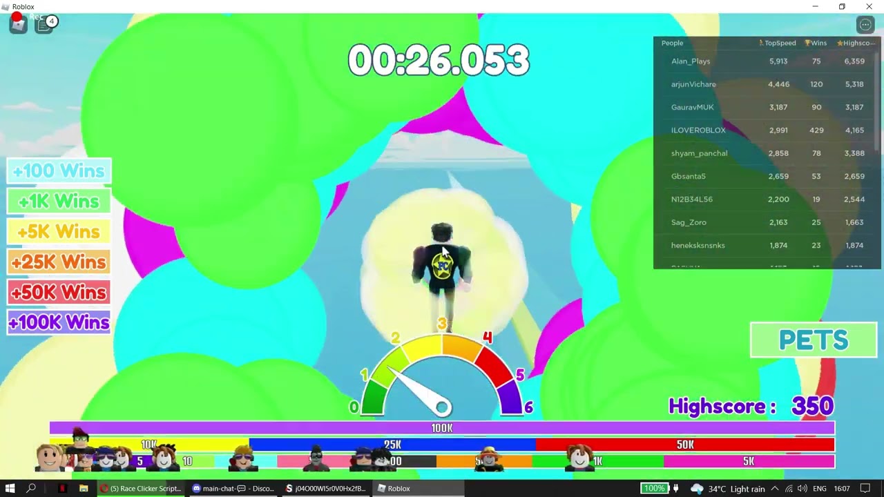Race Clicker autofarm script working pastebin