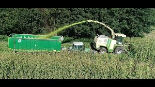 Maishäckseln Lu Biggel Mit Krone Big X1100 Und 12-Reihen Maisgebiss, Claas, Fendt, Teil 8 2024 4K