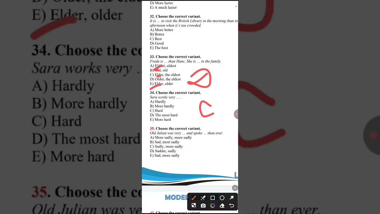 9 və 11-ci siniflər üçün grammar testlərin izahlari, part 1