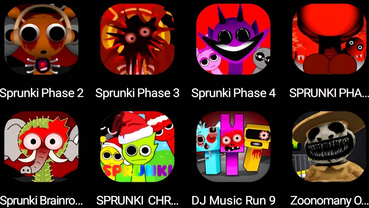 Sprunki Phase 2 VS Phase 3 VS Phase 4 VS Phase 5 Phase 6 in Incredibox ,Nextbots In Playgound Punki.