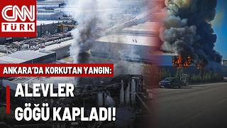 Son Daki̇ka Ankarada Boya Fabrikasında Büyük Yangın Sincan İlçesindeki Yangına Müdahale Ediliyor