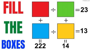 Learn how to fill the Boxes with the right values | Fun Puzzle | Math Olympiad Training