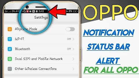 Oppo Notification Status Bar Icons Settings