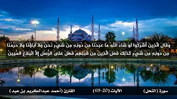 سورة النحل - الآيات (20-69) - القارئ أحمد عبدالكريم بن عيد