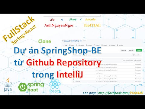 #1.11 Clone dự án SpringShop-BE từ GitHub Repository trong IntelliJ, backend