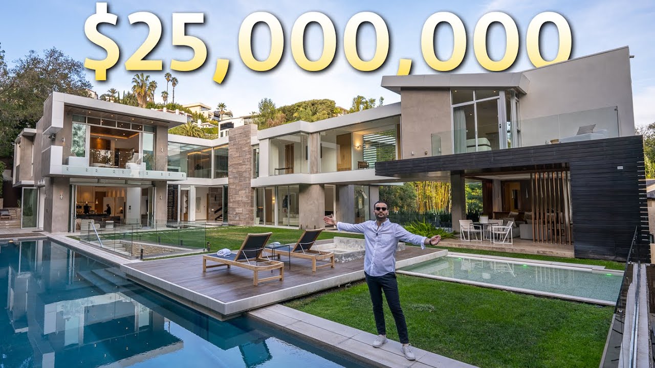 We Stayed At a $25,000,000 Hollywood Hills Mansion!