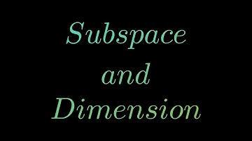 SUBSPACE Introduction | Linear Algebra for Computer Science