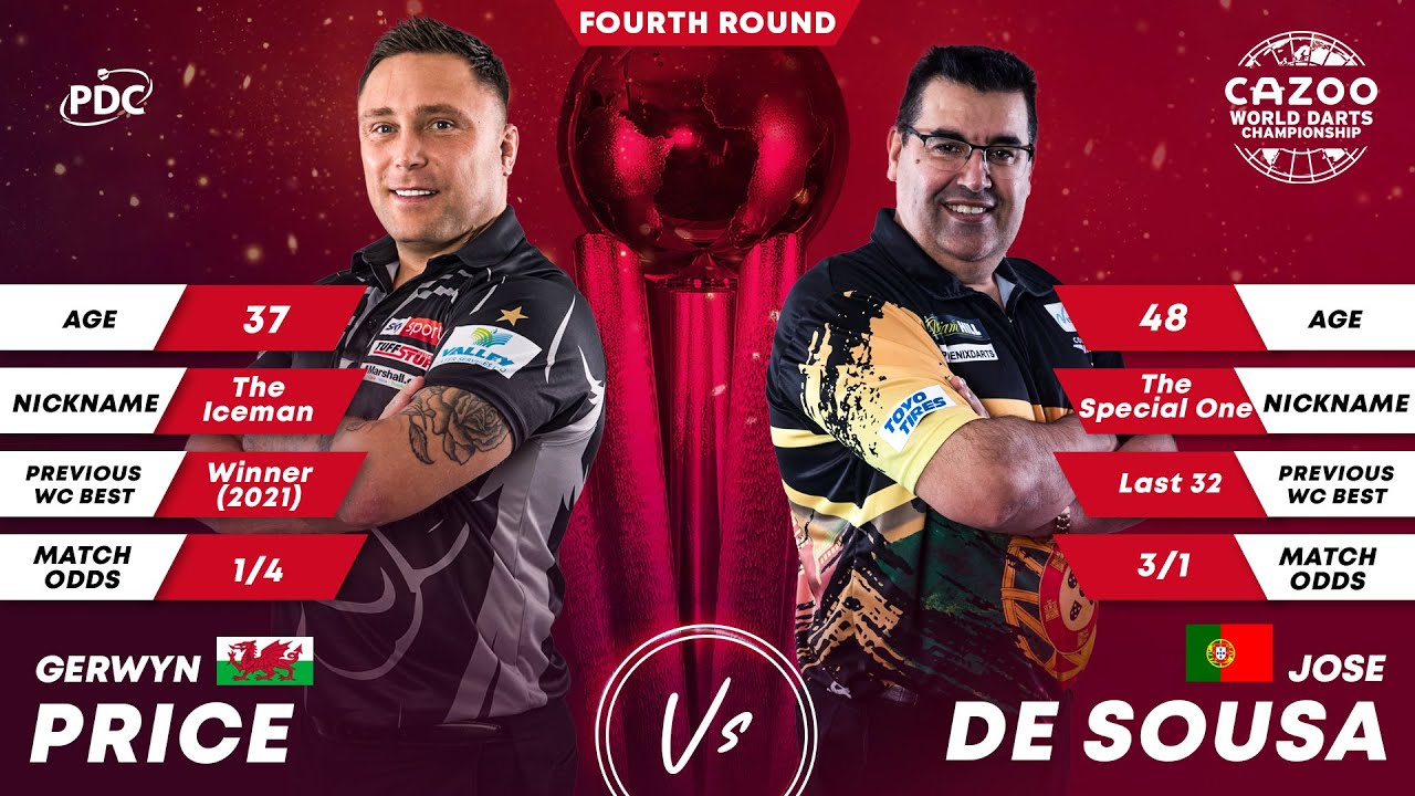 PDC World Darts Championship 2023 Last 16 Gerwyn Price vs Jose de Sousa