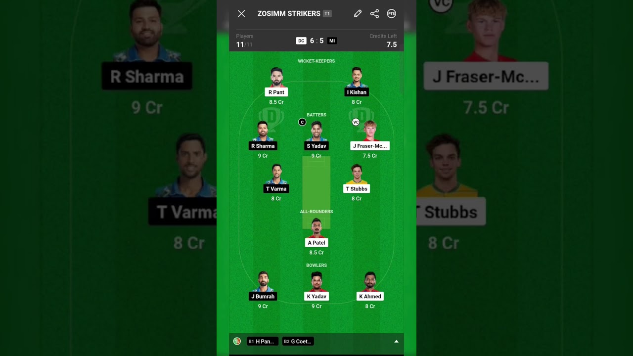 DC vs MI DREAM11 PREDICTION DC vs MI DREAM11 TEAM | IPL 2024 MATCH-40 PREDICTION