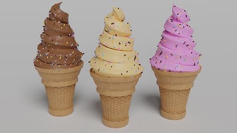 Blender Beginner Tutorial: How to make an ice cream model and Render
