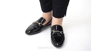 ファビオルスコーニ fabio rusconi ローファー 5072 エナメル ブラック