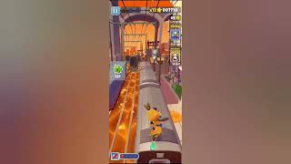 Score 10000 points without touching three ground.. SUBWAY SURFERS 