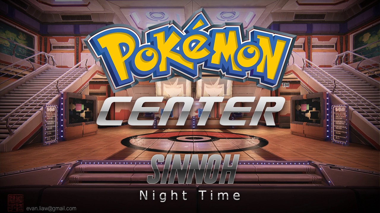 Sinnoh Pokémon Center (Night): Remastered | Pokémon Diamond, Pearl Platinum