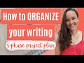 ORGANIZE YOUR WRITING PROJECTS |  Write a Book From Start to Finish with This 5-Phase Plan