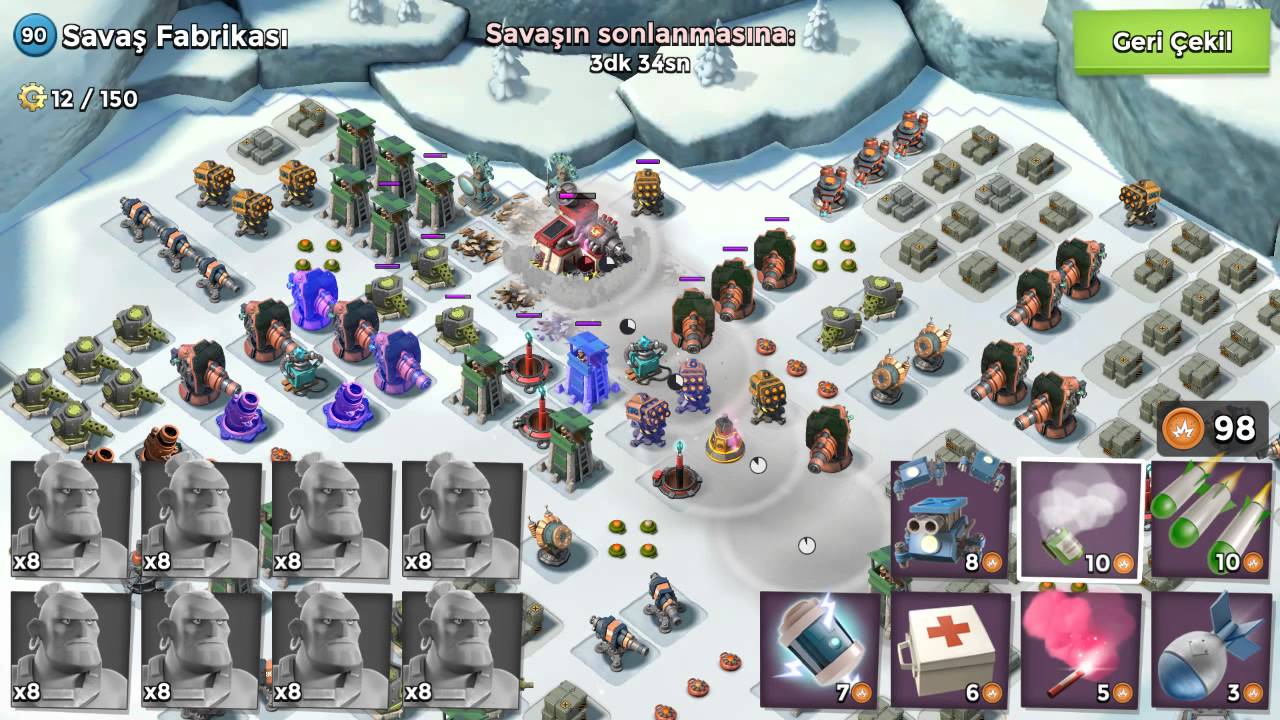 Boom beach Albay Gearheart Şavaş Fabrikası YouTube