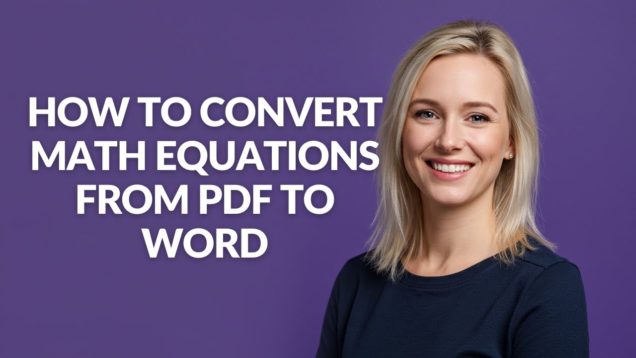 How to Convert Math Equations From Pdf to Word - Julia'sTutorials - YouTube