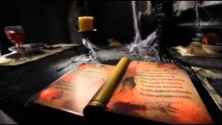 Large Animated Witch Spell Book Light up Moving Talking Halloween Prop Decoration