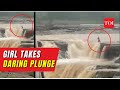 Woman jumps into Chitrakoot Waterfall, shocking video
