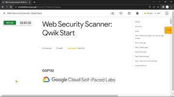 Web Security Scanner: Qwik Start | GSP112 | Solution