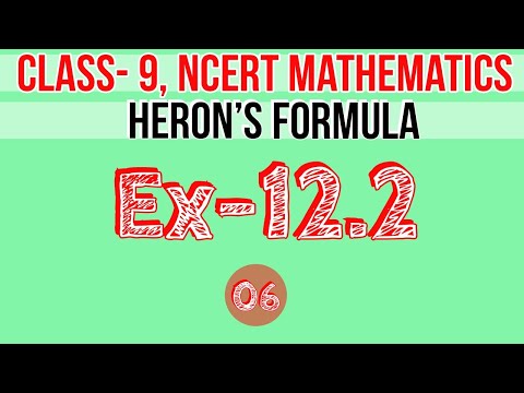 Exercise-12.2||Class-9||Q.06||Heron's Formula||NCERT Mathematics||CBSE BOARD||