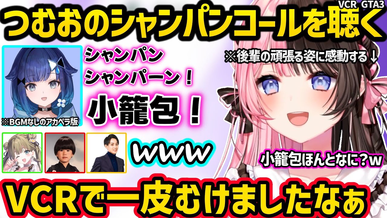 パ〇ツ写真を欲しがる釈迦にツッコんだり、VCRで一皮むけた紡木こかげのシャンパンコールに爆笑するひなーのｗｗ【VCR GTA 3/橘ひなの/一ノ瀬うるは/英リサ/紡木こかげ/ぶいすぽ】