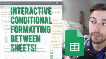 Interactive Conditional Formatting between Sheets - Google Sheets