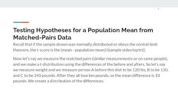 11.2 - Statistics - Inference about Two Population Means: Dependent Samples