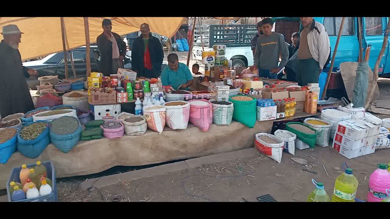 شاهد سوق جمعة رياح  الأسبوعي بمزاب وسوق السبت الأسبوعي بسطات للخيول المغرب رأئع بلادنا زينة