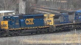 CSX Freight Train Q372 In Baltimore City, Maryland