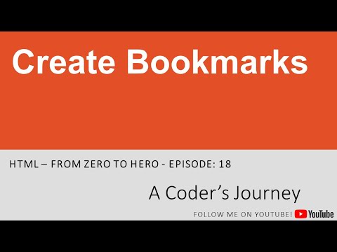 HTML - From Zero to Hero #18 - Create Bookmarks