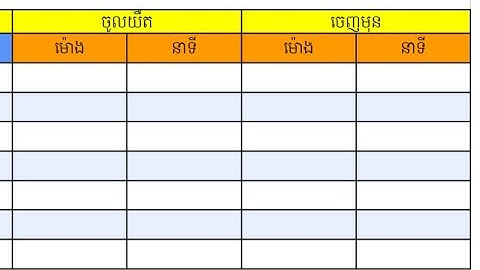គណនារកម៉ោងចូលយឺតនិងចេញមុនម៉ោង