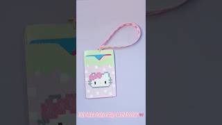 DIY Cute Hello Kitty Card Holder 🎀 | Kawaii Perler Beads Craft #perlerbeads #handmade
