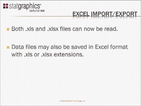 Statgraphics Data Changes