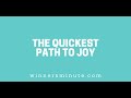 The Quickest Path to Joy // The Winner's Minute With Mac Hammond