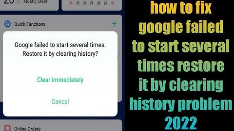 how to fix google failed to start several times restore it by clearing history problem 2022
