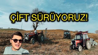 Çi̇ft Sürüyoruz Babam Ve Amcamla İki Traktörle Muhteşem Bir Gün