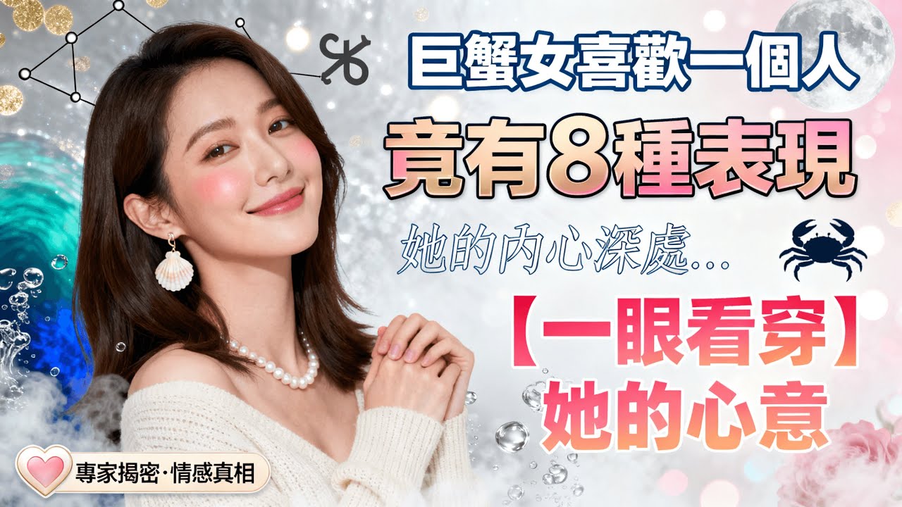 專家揭密《巨蟹座女喜歡一個人》的真相，竟有 8 種表現讓人【一眼看穿】她的心意
